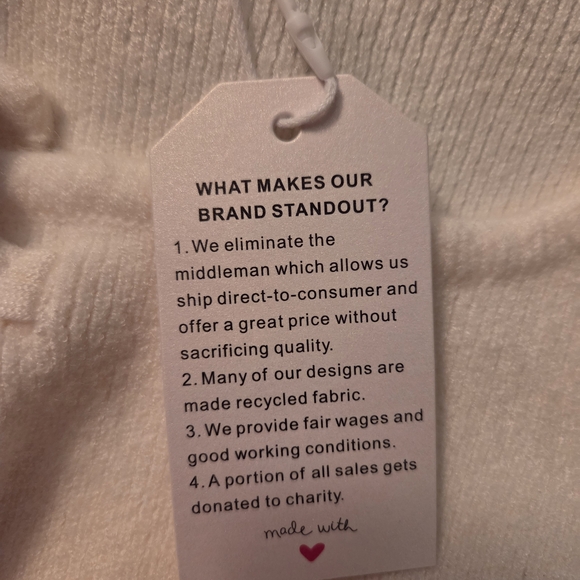 Cream Sweater with Toggle Closures NWT - Picture 8 of 9